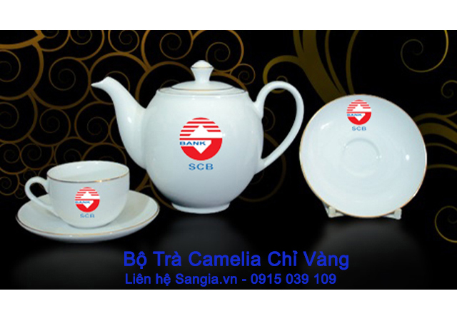 Bộ ấm chén quà tặng minh long camelia