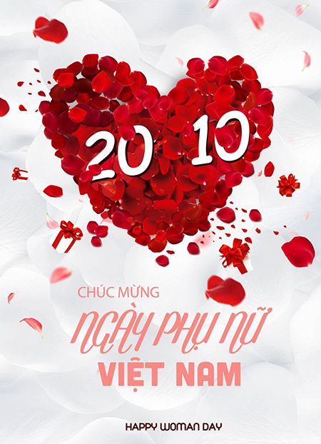 Hình ảnh 2010 độc đáo làm thiệp chúc mừng ngày phụ nữ Việt Nam đẹp