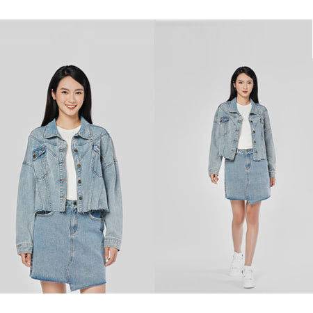 Chi tiết 89 mix áo khoác jean với váy siêu hot  cdgdbentreeduvn
