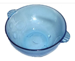 TÔ MẶT CƯỜI (THỦY TINH MÀU XANH BIỂN) INDO 15,7cm