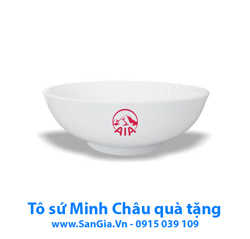 TÔ SỨ TRẮNG MINH CHÂU 20cm LÀM QUÀ TẶNG KHÁCH HÀNG