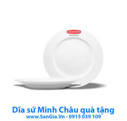ĐĨA SỨ TRẮNG GIÁ RẺ MINH CHÂU 15cm LÀ QUÀM TẶNG SỐ LƯỢNG LỚN