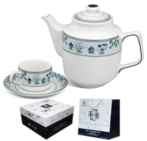 BỘ ẤM TRÀ TỨ QUÝ LÀM QUÀ TẶNG TÂN GIA HỢP PHONG THỦY