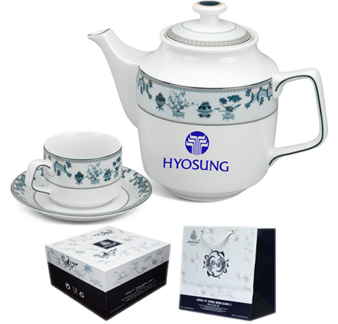 BỘ ẤM CHÉN JASMINE TỨ QUÝ LÀM QUÀ TẶNG KHAI TRƯƠNG