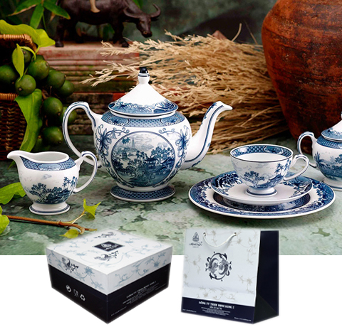 BỘ ẤM CHÉN HỒN VIỆT LÀM QUÀ TẶNG DOANH NGHIỆP