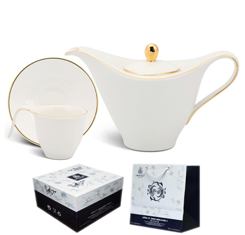 BỘ CÀ PHÊ MINH LONG DÁT VÀNG LÀM QUÀ TẶNG TÂN GIA