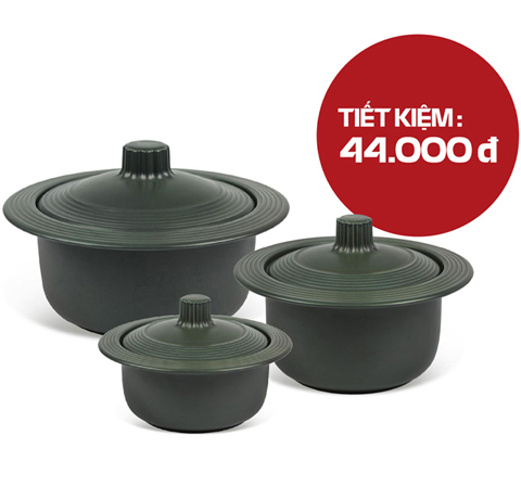 BỘ 3 NỒI SỨ DƯỠNG SINH LÀM QUÀ SINH NHẬT CHO MẸ HOẶC VỢ