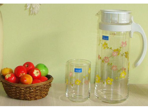 BỘ BÌNH PATIO IN HOA MAI VÀNG 6 LY OCEAN