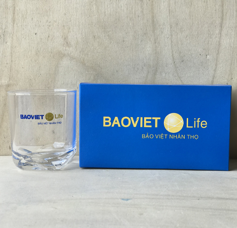 BỘ QUÀ TẶNG 2 LY THỦY TINH 225ml IN LOGO GIÁ SIÊU RẺ