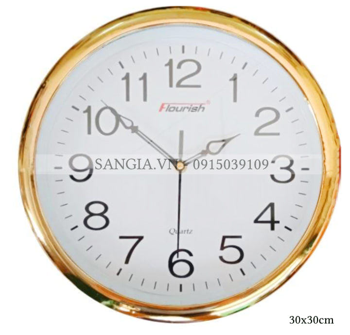 MẪU ĐỒNG HỒ TRÒN VÀNH MẠ VÀNG CAO CẤP