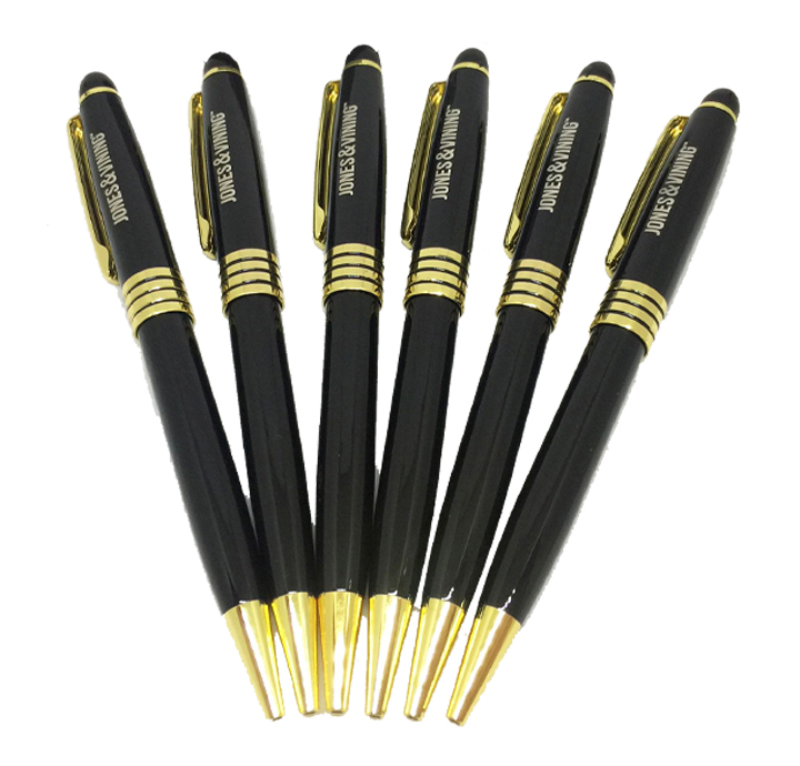 MẪU BÚT BI KIM LOẠI IN LOGO JONES&VINING