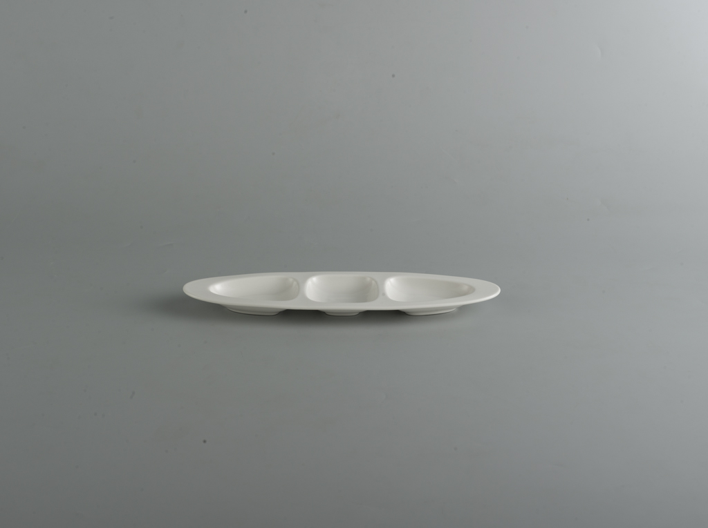 DĨA OVAL BA NGĂN 28cm GOURMET LY'S HORECA