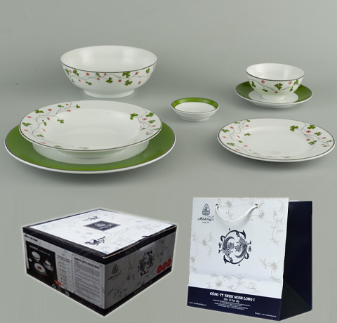 BỘ BÀN ĂN 22SP JASMINE HOA MAY MẮN MINH LONG