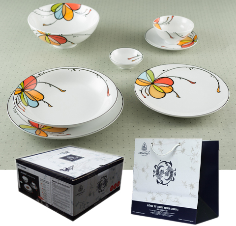 BỘ BÀN ĂN 22SP DAISY BÓNG BAY MINH LONG