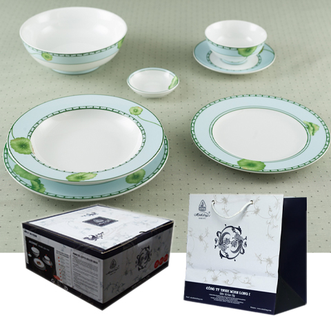 BỘ BÀN ĂN 22SP JASMINE TÍCH TUYẾT THẢO MINH LONG