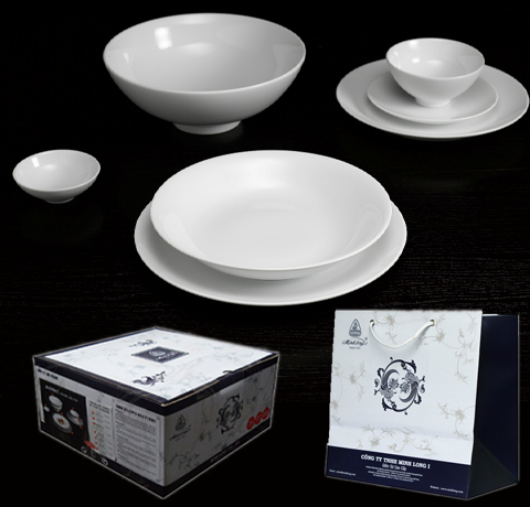 BỘ BÀN ĂN 22SP DAISY TRẮNG MINH LONG LÀM QUÀ TẶNG Ý NGHĨA