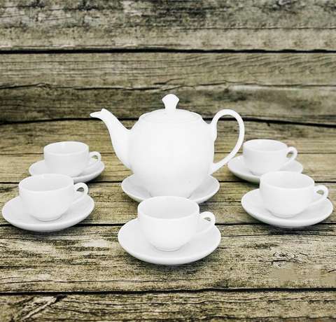 BỘ ẤM TRÀ BÁT TRÀNG TRÒN 0,8L LÀM QUÀ TÂN GIA MỪNG THỌ