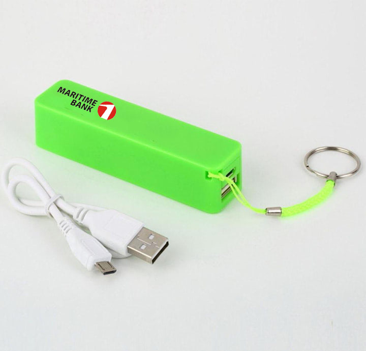 MẪU PIN SẠC DỰ PHÒNG MINI SIÊU NHỎ GỌN VỎ NHỰA IN LOGO MARITIME BANK