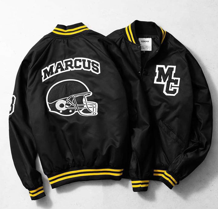 MẪU ÁO KHOÁC BÓNG CHÀY IN LOGO MARCUS