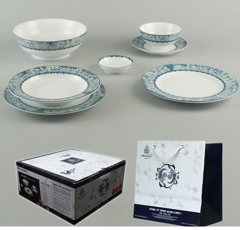 BỘ BÀN ĂN 35SP JASMINE VINH QUY NHẠT MINH LONG