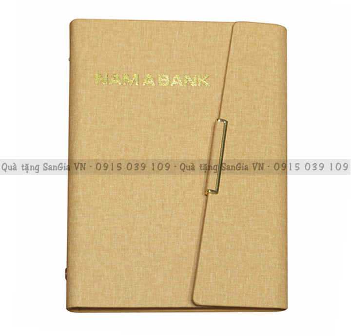 MẪU SỔ QUÀ TẶNG DÁN GÁY BÌA SIMILI IN ÉP KIM LOGO NAM Á BANK