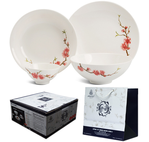 BỘ TÔ CHÉN DĨA MINI 9 MÓN LÀM QUÀ TẶNG MỪNG NĂM MỚI 2020