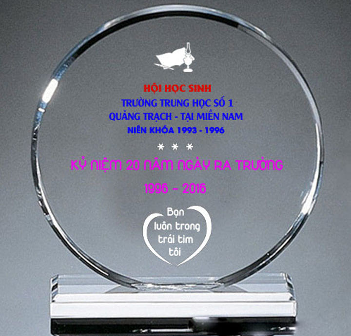 MẪU KỶ NIỆM CHƯƠNG GIÁ RẺ HÌNH TRÒN IN LOGO HỘI HỌC SINH