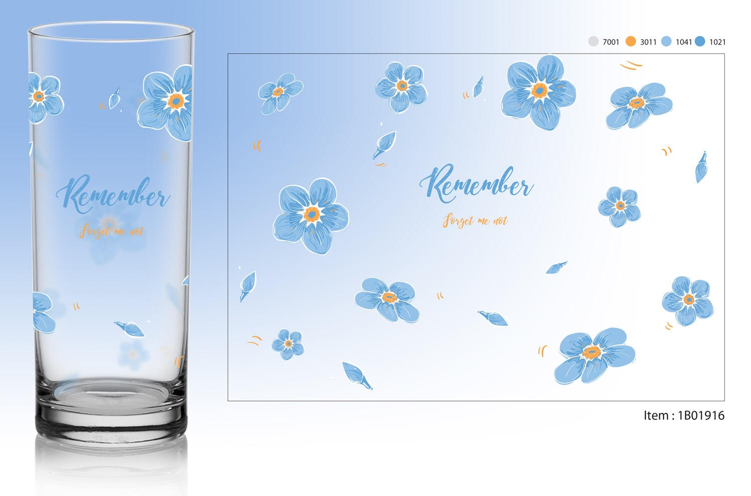 LỐ LY FINE DRINK IN HOA CÁC LỌAI 485ml OCEAN