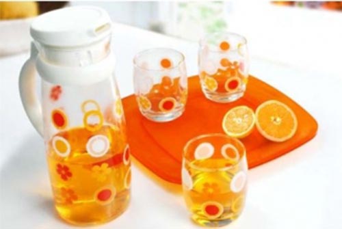 BỘ BÌNH MAISON IN HOA 4 LY 1.045L OCEAN