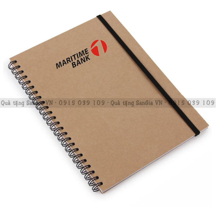 MẪU SỔ QUÀ TẶNG QUẢNG CÁO BÌA KRAFT IN LOGO MARITIME BANK