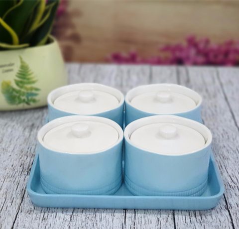 BỘ 4 THỐ SỨ ĐỰNG QUÀ BÁNH TẾT LÀM QUÀ TẶNG CHO CHỊ EM PHỤ NỮ