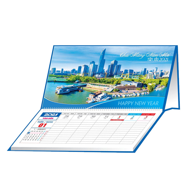 MẪU LỊCH ĐỂ BÀN CÓ NOTE IN LOGO