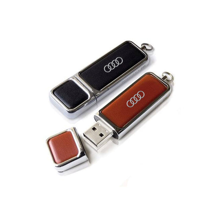 MẪU USB QUÀ TẶNG SỰ KIỆN BẰNG DA CAO CẤP IN LOGO AUDI