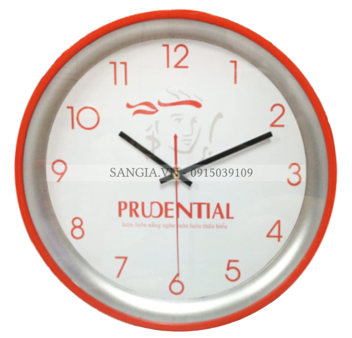 MẪU ĐỒNG HỒ TRÒN IN LOGO PRUDENTIAL