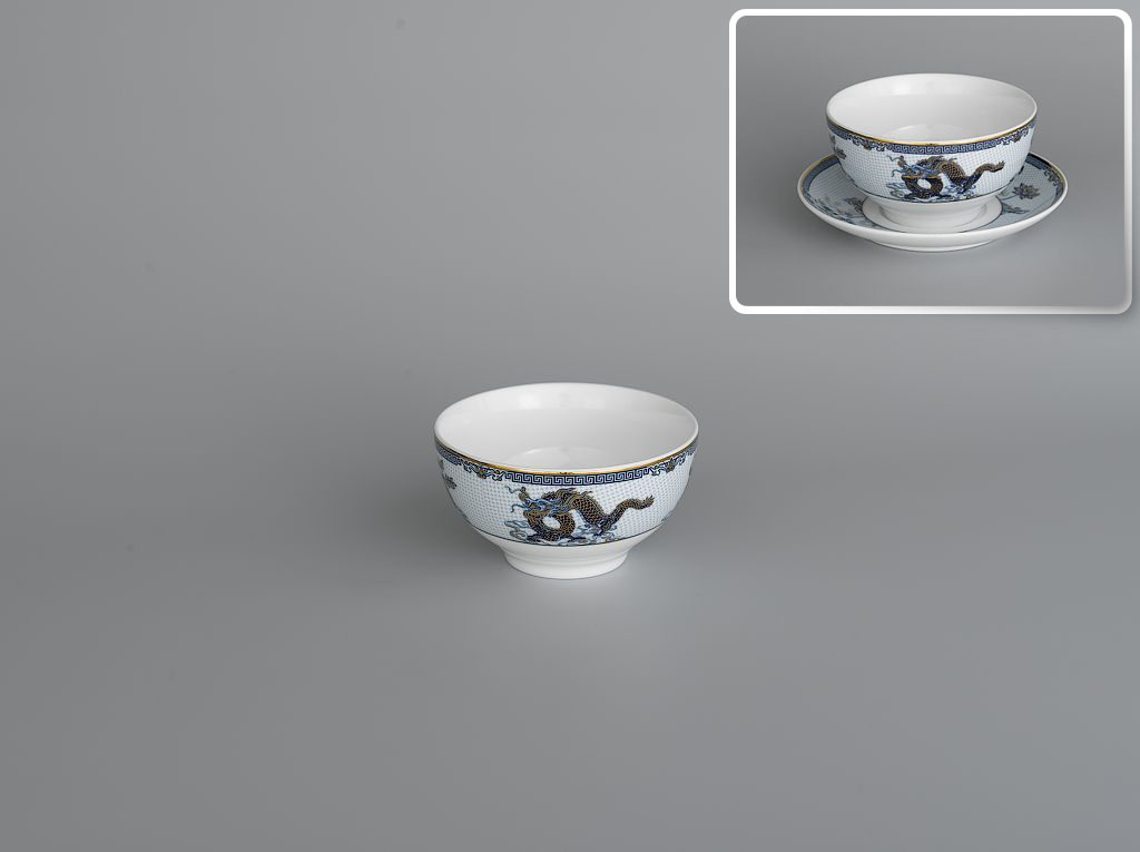 CHÉN CƠM 12cm CAMELLIA TỨ LINH MINH LONG