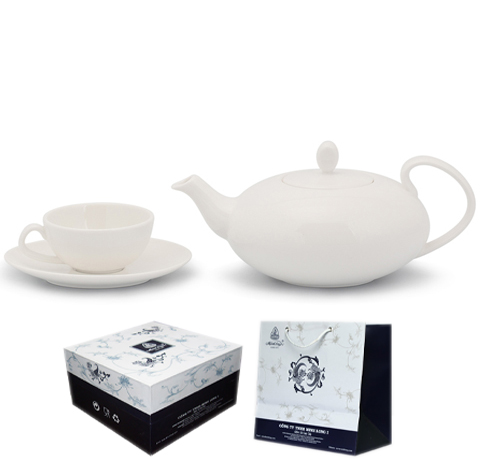 BỘ ẤM CHÉN MINH LONG GIÁ RẺ LÀM QUÀ TẶNG IN LOGO