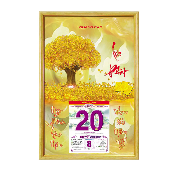 MẪU LỊCH TREO TƯỜNG GỖ IN LOGO ĐỘC LẠ