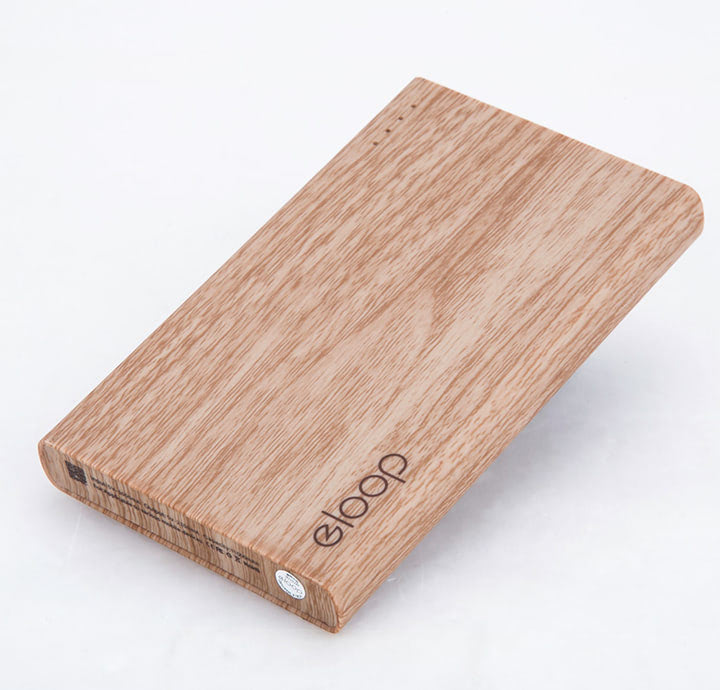 MẪU SẠC DỰ PHÒNG NHỎ GỌN BẰNG GỖ KHẮC LOGO ELOOP