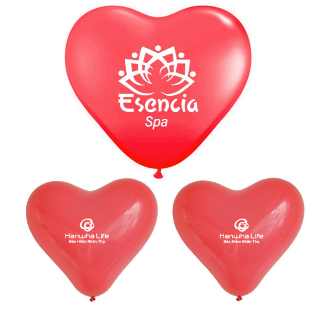 BÓNG BAY TRÁI TIM QUÀ TẶNG BẢO HIỂM IN LOGO