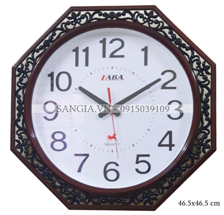 MẪU ĐỒNG HỒ ĐA GIÁC ĐIÊU KHẮC GỖ CAO CẤP 46.5CM