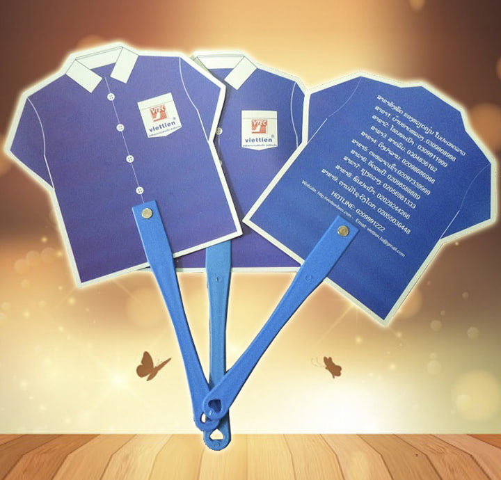 MẪU QUẠT NHỰA SÁNG TẠO IN LOGO VIETTIEN