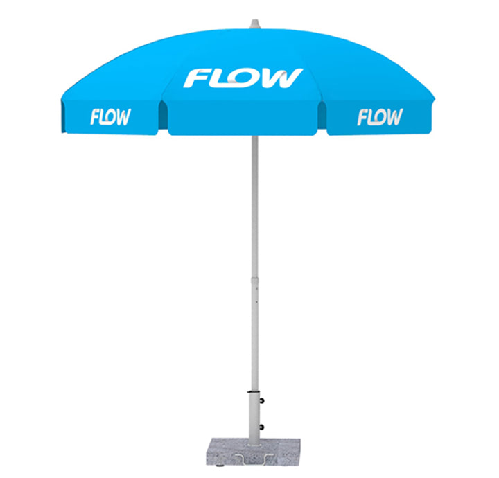 MẪU DÙ QUẢNG CÁO NGOÀI TRỜI IN LOGO FLOW