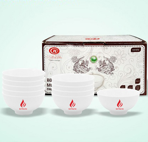 HỘP GIẤY ĐỰNG BỘ 10 CHÉN CƠM ĐƠN GIẢN LÀM QUÀ TẶNG