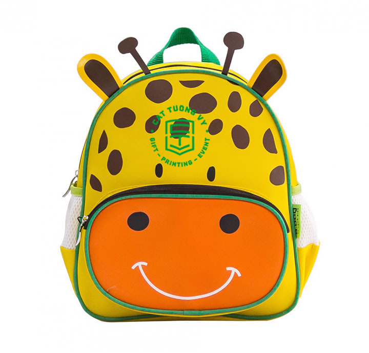 MẪU BALO QUÀ TẶNG MẦM NON IN LOGO CAT TUONG VY