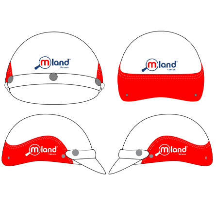 MŨ BẢO HIỂM ỐP DA THÊU LOGO CAO CẤP LÀM QUÀ TẶNG KHÁCH HÀNG