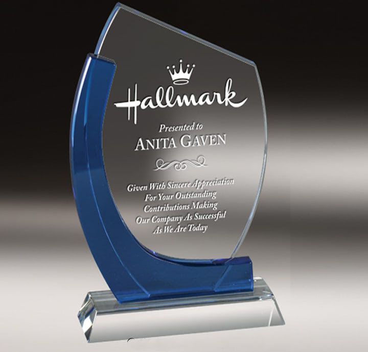 MẪU KỶ NIỆM CHƯƠNG THỦY TINH GIÁ RẺ IN LOGO HALLMARK