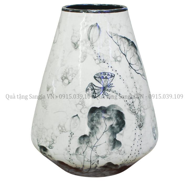 MẪU BÌNH HOA BÁT TRÀNG CÁCH ĐIỆU VẼ HOA SEN