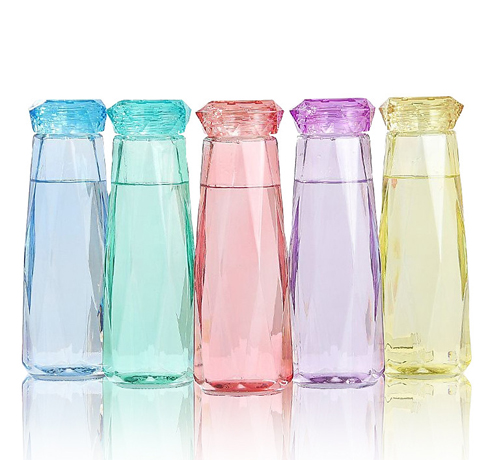 BÌNH NƯỚC THỦY TINH KIM CƯƠNG 420ML QUÀ TẶNG ĐỘC LẠ