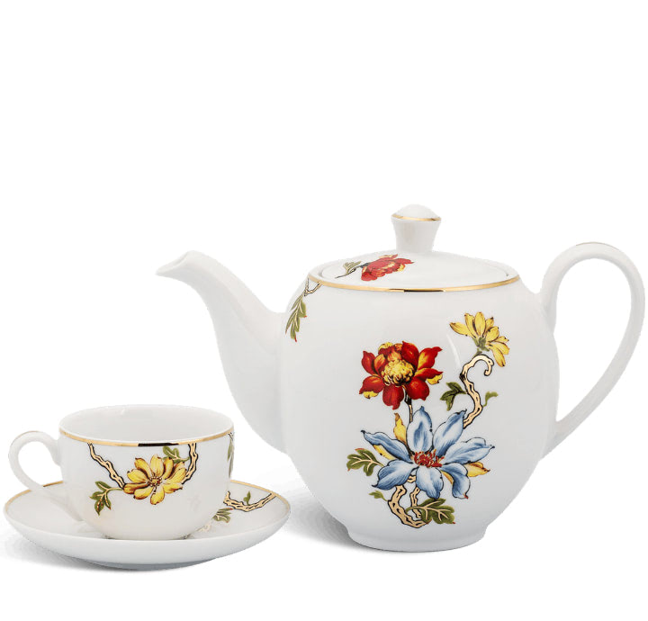 BỘ ẤM TRÀ CÁT TƯỜNG DÁT VÀNG 0.8L QUÀ TẶNG SINH NHẬT SẾP