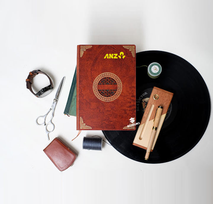 MẪU BỘ QUÀ TẶNG PHỐI GỖ IN LOGO ANZ